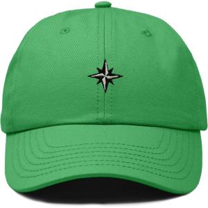 image:imageDALIX Star Embroidered Adjustable Cotton Twill Nautical Dad Hat for MenKelly Green