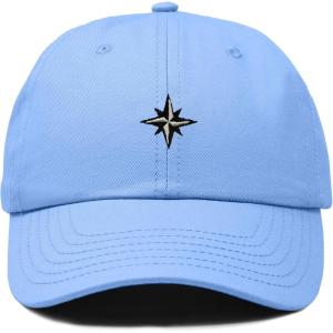 image:imageDALIX Star Embroidered Adjustable Cotton Twill Nautical Dad Hat for MenLight Blue