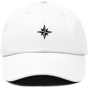 image:imageDALIX Star Embroidered Adjustable Cotton Twill Nautical Dad Hat for MenWhite