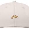 image:imageDALIX Croissant Pastry Embroidered Dad Hat Adjustable Cotton Twill Baseball Cap Cute Casual WomenBeige