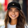 image:imageDALIX Croissant Pastry Embroidered Dad Hat Adjustable Cotton Twill Baseball Cap Cute Casual WomenBlack