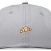 image:imageDALIX Croissant Pastry Embroidered Dad Hat Adjustable Cotton Twill Baseball Cap Cute Casual WomenGray