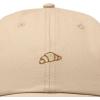 image:imageDALIX Croissant Pastry Embroidered Dad Hat Adjustable Cotton Twill Baseball Cap Cute Casual WomenKhaki