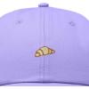 image:imageDALIX Croissant Pastry Embroidered Dad Hat Adjustable Cotton Twill Baseball Cap Cute Casual WomenLavender