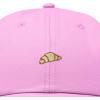 image:imageDALIX Croissant Pastry Embroidered Dad Hat Adjustable Cotton Twill Baseball Cap Cute Casual WomenLight Pink