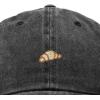 image:imageDALIX Croissant Pastry Embroidered Dad Hat Adjustable Cotton Twill Baseball Cap Cute Casual WomenWashed Black