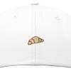image:imageDALIX Croissant Pastry Embroidered Dad Hat Adjustable Cotton Twill Baseball Cap Cute Casual WomenWhite