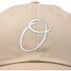 image:imageDALIX Initial Hat Letter O Vintage Womens Baseball Cap Monogram EmbroideredKhaki