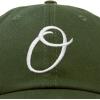 image:imageDALIX Initial Hat Letter O Vintage Womens Baseball Cap Monogram EmbroideredOlive