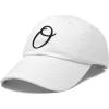image:imageDALIX Initial Hat Letter O Vintage Womens Baseball Cap Monogram EmbroideredWhite