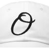 image:imageDALIX Initial Hat Letter O Vintage Womens Baseball Cap Monogram EmbroideredWhite