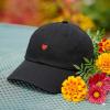 image:imageDALIX Lil Red Heart Dad Cap Black Cotton Adjustable Unstructured Baseball Hat WomensBlack