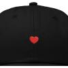 image:imageDALIX Lil Red Heart Dad Cap Black Cotton Adjustable Unstructured Baseball Hat WomensBlack