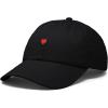 image:imageDALIX Lil Red Heart Dad Cap Black Cotton Adjustable Unstructured Baseball Hat WomensBlack