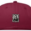image:imageDALIX Portrait Frame Embroidered Adjustable Art Cotton Twill Dad Hat for WomenMaroon
