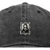 image:imageDALIX Portrait Frame Embroidered Adjustable Art Cotton Twill Dad Hat for WomenWashed Black