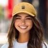 image:imageDALIX Portrait Frame Embroidered Adjustable Art Cotton Twill Dad Hat for WomenWashed Gold