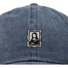 image:imageDALIX Portrait Frame Embroidered Adjustable Art Cotton Twill Dad Hat for WomenWashed Navy Blue