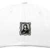 image:imageDALIX Portrait Frame Embroidered Adjustable Art Cotton Twill Dad Hat for WomenWhite