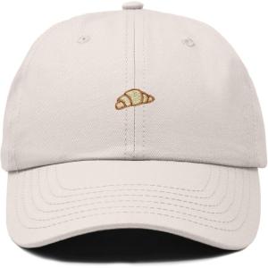 image:imageDALIX Croissant Pastry Embroidered Dad Hat Adjustable Cotton Twill Baseball Cap Cute Casual WomenBeige
