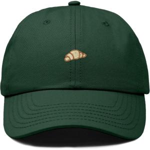 image:imageDALIX Croissant Pastry Embroidered Dad Hat Adjustable Cotton Twill Baseball Cap Cute Casual WomenDark Green