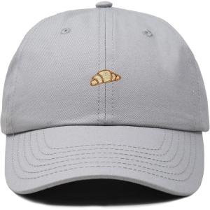 image:imageDALIX Croissant Pastry Embroidered Dad Hat Adjustable Cotton Twill Baseball Cap Cute Casual WomenGray