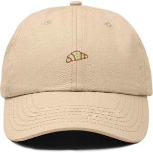 image:imageDALIX Croissant Pastry Embroidered Dad Hat Adjustable Cotton Twill Baseball Cap Cute Casual WomenKhaki