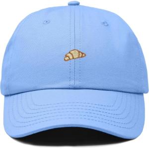 image:imageDALIX Croissant Pastry Embroidered Dad Hat Adjustable Cotton Twill Baseball Cap Cute Casual WomenLight Blue
