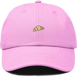 image:imageDALIX Croissant Pastry Embroidered Dad Hat Adjustable Cotton Twill Baseball Cap Cute Casual WomenLight Pink