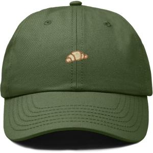 image:imageDALIX Croissant Pastry Embroidered Dad Hat Adjustable Cotton Twill Baseball Cap Cute Casual WomenOlive