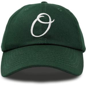 image:imageDALIX Initial Hat Letter O Vintage Womens Baseball Cap Monogram EmbroideredDark Green