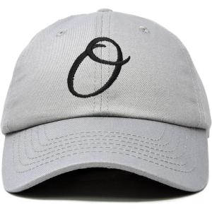 image:imageDALIX Initial Hat Letter O Vintage Womens Baseball Cap Monogram EmbroideredGray