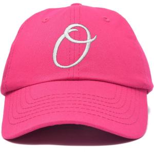 image:imageDALIX Initial Hat Letter O Vintage Womens Baseball Cap Monogram EmbroideredHot Pink