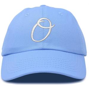 image:imageDALIX Initial Hat Letter O Vintage Womens Baseball Cap Monogram EmbroideredLight Blue