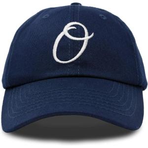 image:imageDALIX Initial Hat Letter O Vintage Womens Baseball Cap Monogram EmbroideredNavy Blue