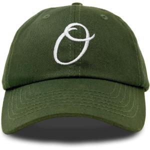 image:imageDALIX Initial Hat Letter O Vintage Womens Baseball Cap Monogram EmbroideredOlive
