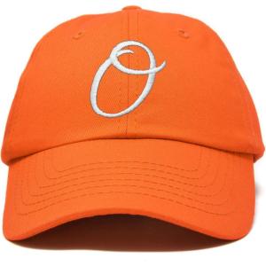 image:imageDALIX Initial Hat Letter O Vintage Womens Baseball Cap Monogram EmbroideredOrange