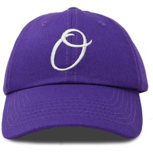 image:imageDALIX Initial Hat Letter O Vintage Womens Baseball Cap Monogram EmbroideredPurple