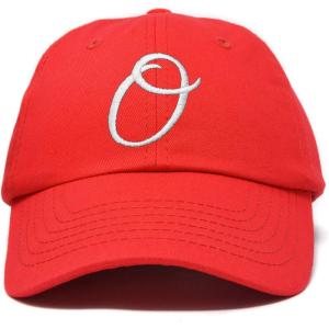 image:imageDALIX Initial Hat Letter O Vintage Womens Baseball Cap Monogram EmbroideredRed