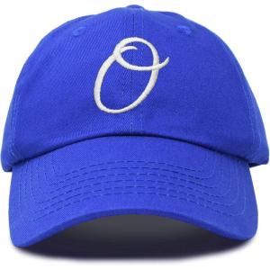 image:imageDALIX Initial Hat Letter O Vintage Womens Baseball Cap Monogram EmbroideredRoyal Blue