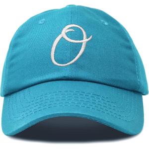 image:imageDALIX Initial Hat Letter O Vintage Womens Baseball Cap Monogram EmbroideredTeal