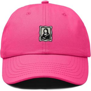 image:imageDALIX Portrait Frame Embroidered Adjustable Art Cotton Twill Dad Hat for WomenHot Pink