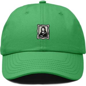 image:imageDALIX Portrait Frame Embroidered Adjustable Art Cotton Twill Dad Hat for WomenKelly Green