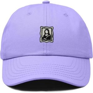 image:imageDALIX Portrait Frame Embroidered Adjustable Art Cotton Twill Dad Hat for WomenLavender