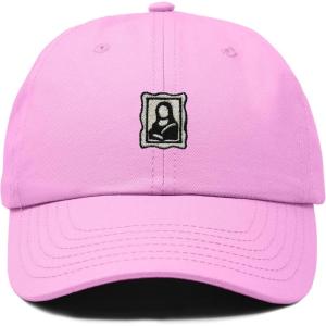 image:imageDALIX Portrait Frame Embroidered Adjustable Art Cotton Twill Dad Hat for WomenLight Pink