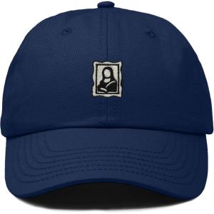 image:imageDALIX Portrait Frame Embroidered Adjustable Art Cotton Twill Dad Hat for WomenNavy Blue