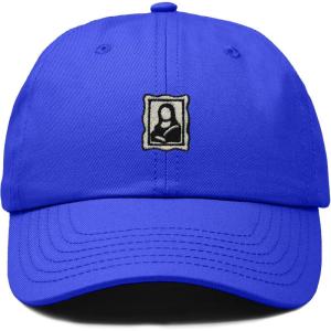 image:imageDALIX Portrait Frame Embroidered Adjustable Art Cotton Twill Dad Hat for WomenRoyal Blue