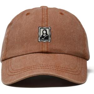 image:imageDALIX Portrait Frame Embroidered Adjustable Art Cotton Twill Dad Hat for WomenWashed Orange