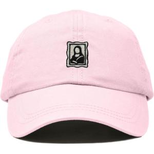 image:imageDALIX Portrait Frame Embroidered Adjustable Art Cotton Twill Dad Hat for WomenWashed Pink