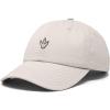 image:imageDALIX Dinosaur Track Footprint Embroidered Adjustable Cotton Twill Dad Hat for MenBeige
